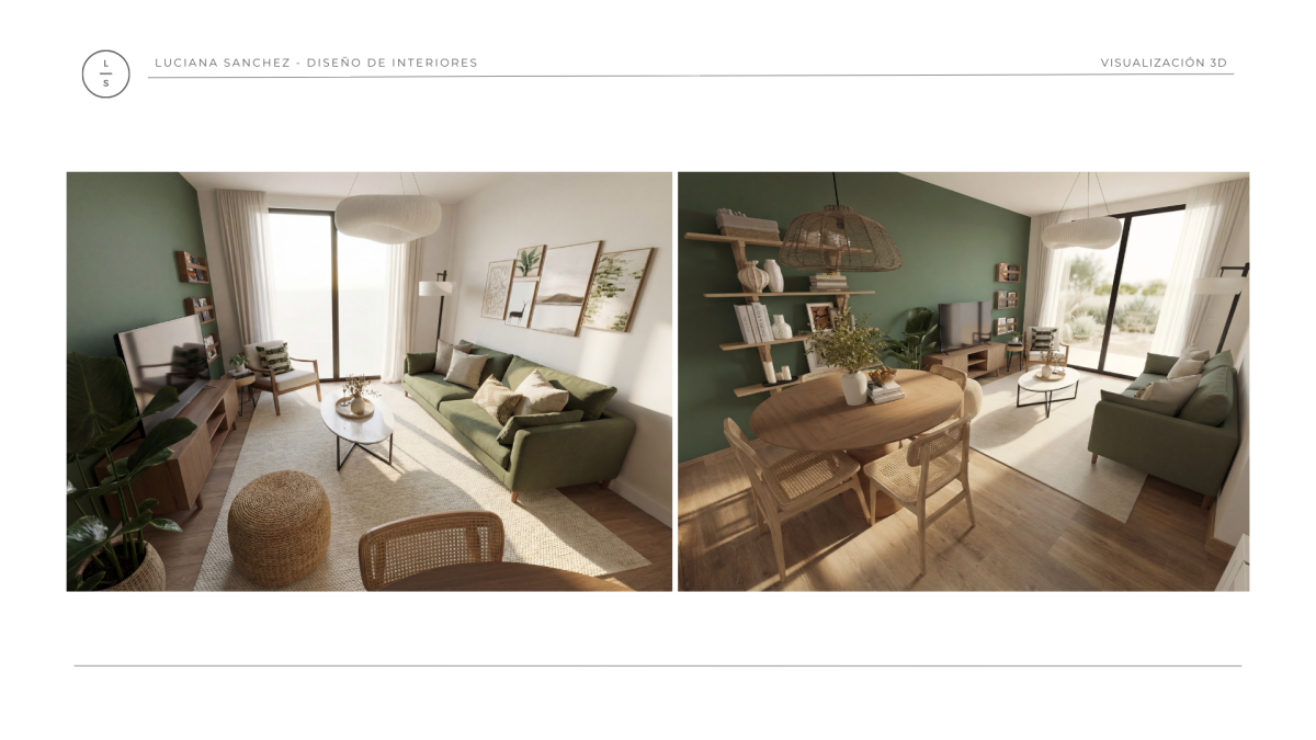 Visualización 3D proyecto diseño de interiores online